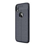 Gpack Apple iPhone Xr Kılıf Niss Silikon Deri Görünümlü Koruma