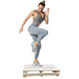 Reyo Doğal Ahşaptan Ev içi Kullanıma Uygun Kaymaz Tabanlı Step Tahtası 18x25x50 cm