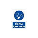Uyarı Levhası Sigara İçme Alanı 