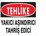 Uyarı Levhası Yakıcı Aşındırcı Tahriş Edici 
