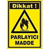 Uyarı Levhası Parlayıcı Madde 
