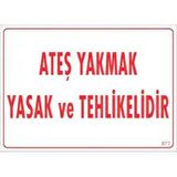 Uyarı Levhası Ateşle Yaklaşmak Yasak Ve Tehlikelidir "87