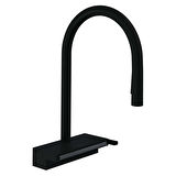 Hansgrohe Aquno Select M81 Spiralli Eviye Bataryası sBox Satin Siyah