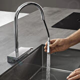 Hansgrohe Aquno Select M81 Spiralli Eviye Bataryası sBox Satin Siyah