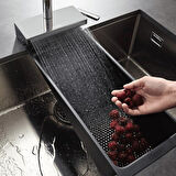 Hansgrohe Aquno Select M81 Spiralli Eviye Bataryası sBox Satin Siyah