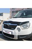 Skoda Yeti Ön Kaput Koruyucu Rüzgarlık 4mm Akrilik (abs) Piano Black 2009-2013