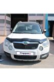 Skoda Yeti Ön Kaput Koruyucu Rüzgarlık 4mm Akrilik (abs) Piano Black 2009-2013