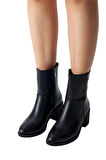 Kadın Topuklu Fermuarlı Bot (7 Cm) SİYAH