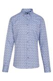Mavi Desenli Modern Fit Pamuklu Gömlek | S