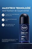 Nivea MEN Erkek Roll-on Deodorant Deep Dimension Aktif Karbon 50ml, 72 Saat Anti-perspirant Koruma,X3 Adet