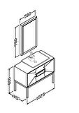 OMENTE 100 CM BANYO DOLABI - LACİVERT
