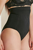 Yüksek Bel Sıkılaştırıcı Kilotlu Slip Siyah Korse