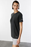 Kadın Nem Emici Hızlı Kuruma Atletik Teknik Performans Spor T-shirt DRIFIT-KISAKOL