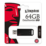 Kingston 64 GB DT20/64GB USB Bellek Data Traveler Flash Bellek