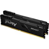 Kingston Fury Beast 64GB (2 x 32GB) DDR4 3200MHz CL17 Dual Kit Siyah Ram KF432C16BBK2/64