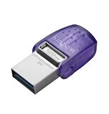 Kingston DTDUO3CG3-128GB DataTraveler microDuo 3C 200MB-s dual USB-A + USB-C Flash Bellek