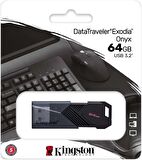 Kingston 64 GB Usb3.2 Flash Bellek Datatraveler Exodıa Onyx DTXON/64GB