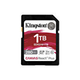 Kingston SDR2V6-1TB Canvas React Plus SDXC UHS-II 280R-150W U3 V60 for Full HD-4K SD Hafıza Kartı