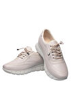Kadın Günlük Rahat Comfort Taban  Spor Sneaker Ayakkabı BEJ