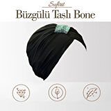 Taşlı Çarpraz Bone - Tesettür Bone - Bone Eşarp- Hazır Bone Şal- Tasarım Bone Modelleri