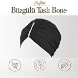 Büzgü Taşlı Bone - Tesettür Bone - Bone Eşarp- Hazır Bone Şal- Tasarım Bone Modelleri