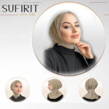 Çıtçıtlı Şal - Tesettür Bone - Bone Eşarp- Hazır Bone Şal- Tasarım Bone Modelleri