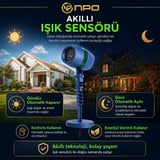 NPO SH01 Star Shower Kırmızı Yeşil Lazer Işık Projektörü Kumandalı Bahçe Duvar Yıldız Efekti