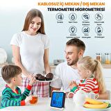ThermoPro TP65 Dokunmatik Işıklı Geniş Ekran İç ve Dış Mekan (Sensörlü) Dijital Sıcaklık ve Nem Ölçer