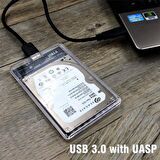 Ancheyn 2.5 İnç USB 3.0 Harici SSD Harddisk Şeffaf Taşınabilir HDD Kutusu 4266