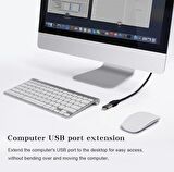 Ancheyn USB Uzatma Kablosu ve Veri Ara Bağlantı Kablosu 10 M Dişi Erkek