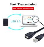 Ancheyn USB Uzatma Kablosu ve Veri Ara Bağlantı Kablosu 10 M Dişi Erkek