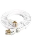 Ancheyn Cat7 Ethernet RJ45 Modem İnternet Kablosu 10Gbps 600Mhz Flat Kablo 15 Metre 4964