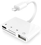 Ancheyn Apple Lightning To USB Lightning Micro Sd Tf Kart Okuyucu Çevirici Dönüştürücü Adaptör 4333