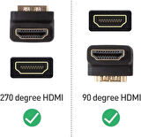 Ancheyn Hdmi L Dirsek 90 Derece Çevirici Dönüştürücü Uzatma Adaptörü 4519