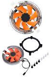1 Ad. 3 Pinli Geçmeli 7 Yapraklı CPU Fan LGA İşlemci Soğutma Fanı 775 1155 1156 1150 1151