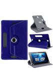Hometech T720 BT Tablet Kılıf Deri Standlı Dönerli Universal 7 inç
