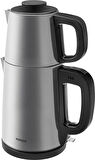 Karaca Tea Break Silver Inox Çelik Su Isıtıcı & Çay Makinesi