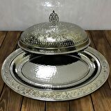 40 cm İşlemeli Bakır Kayık Sahan