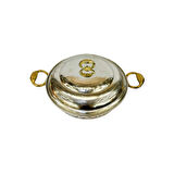 Kalaylı İşlemeli Bakır Karnıyarık Tencere No:3