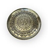 Zımba İşlemeli Bakır Tepsi 33 cm