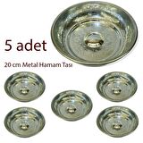 5 adet 20 cm Metal Hamam Tası