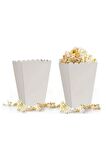 Popcorn Kutusu 8li Düz Beyaz