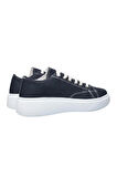 Kadın Rahat Kalıp Kalın Taban Keten Sneakers LACİVERT