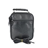 SİA ÇANTA HAKİKİ DERİ KASALI ÖN CEP KAPAKLI BEŞ GÖZLÜ HEM EL TUTMA HEM ÇAPRAZ ASKILI KULLANIŞLI ERKEK ORTA BOY POSTACI ÇANTA