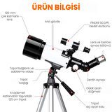 UpWay M40070 Tripotlu Telefon Tutuculu Çantalı Çift Lensli Zenith-Barlow Aynalı Profesyonel  HD Teleskop