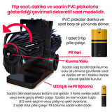 UpWay Retro Modern Tarz Led Işıklı Dekoratif Lüks Hediyelik Çevirmeli Flip Masa Konsol Saati