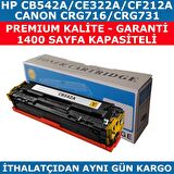 hementoner Hp 125A - Cb542A Sarı Muadil Toner Cf212A - Ce322A - Crg716 - Crg731