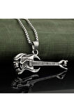 Kuru Kafalı Gitar Çelik Erkek Kolye