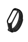 Omelo Xiaomi Mi Band 3 Kordon Kılıf Spor Kayışı Siyah Silikon