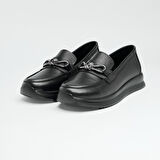 Günlük Hakiki Deri Kadın Tokalı Casual Ayakkabı